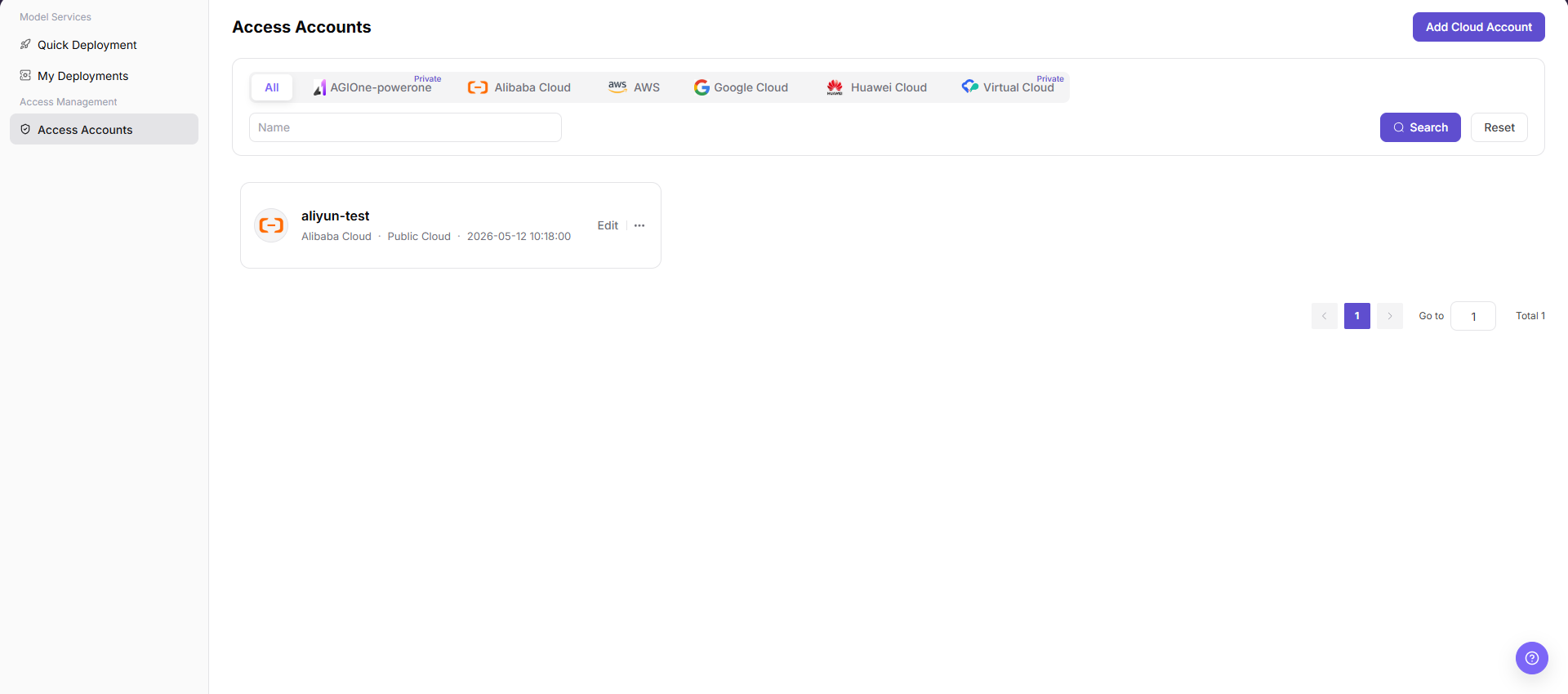 Review access accounts
