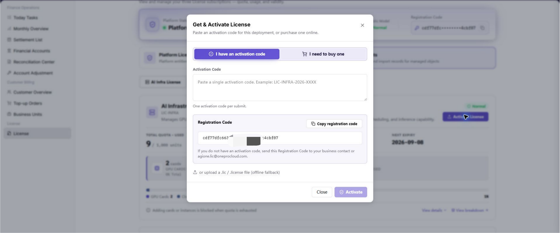Activate License