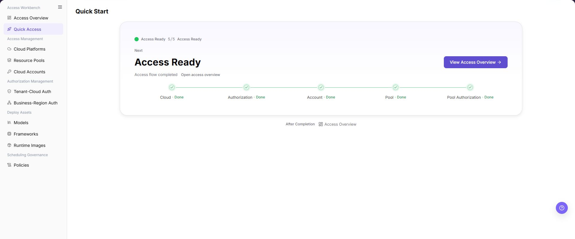 Quick Access page