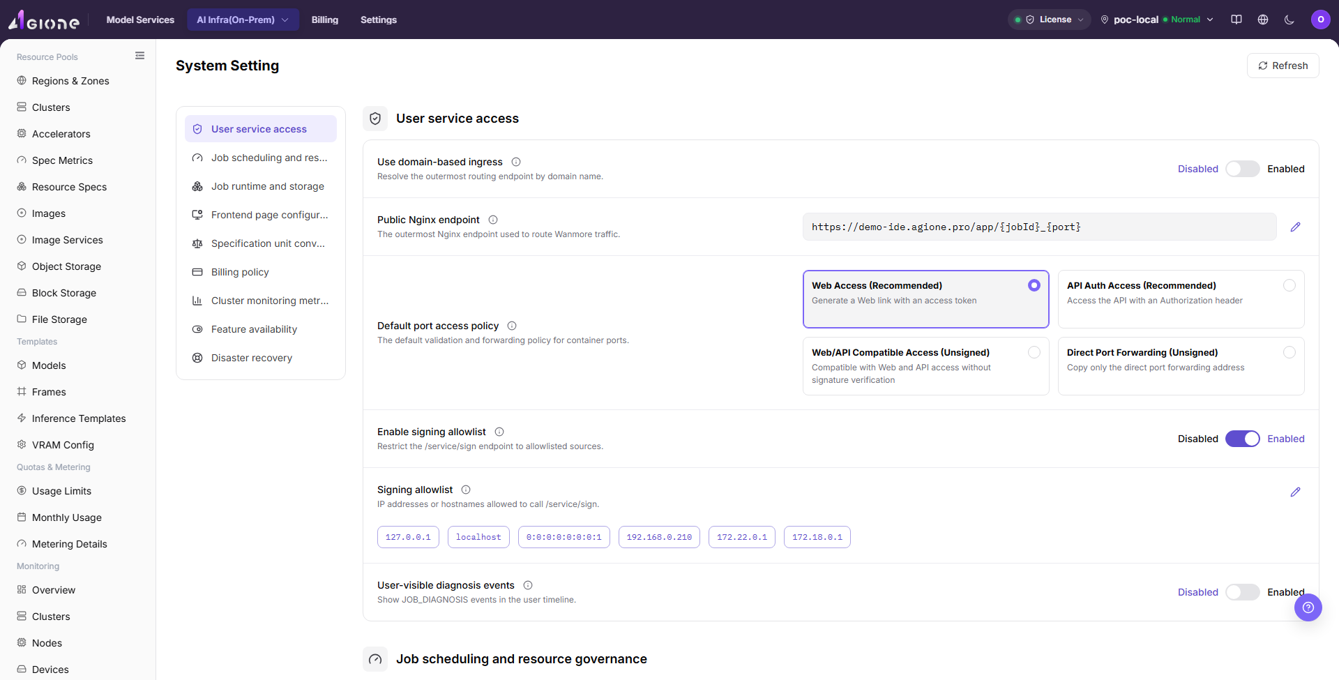 System Setting