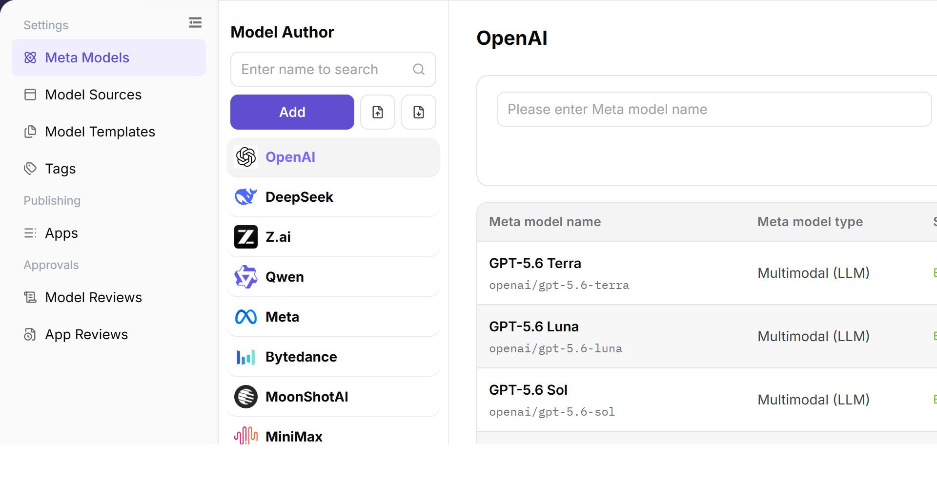Import or Export Model Authors