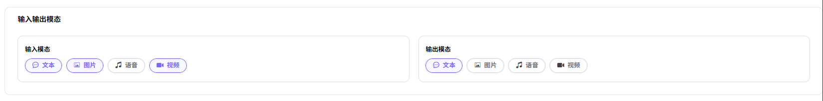 输入/输出模态
