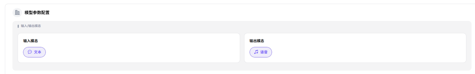 模型参数配置