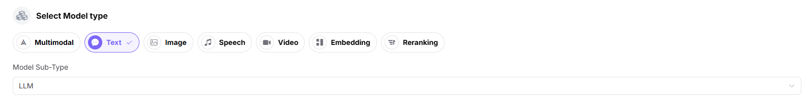 Select the aggregation model type