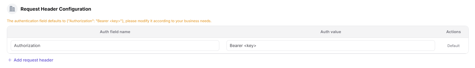 Configure request headers